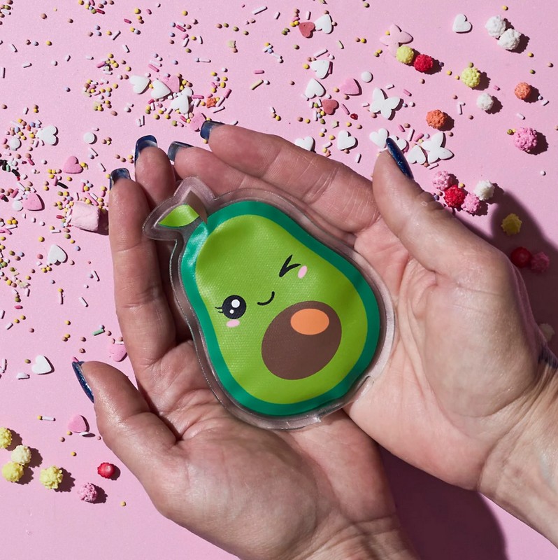 Set 2 scaldamani riutilizzabili a forma di avocado, ideale come regalo di Natale